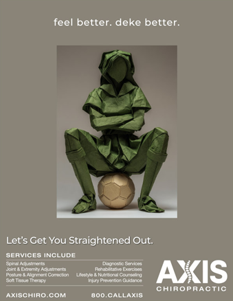 AXIS Chiropractic — origami goalie figure
